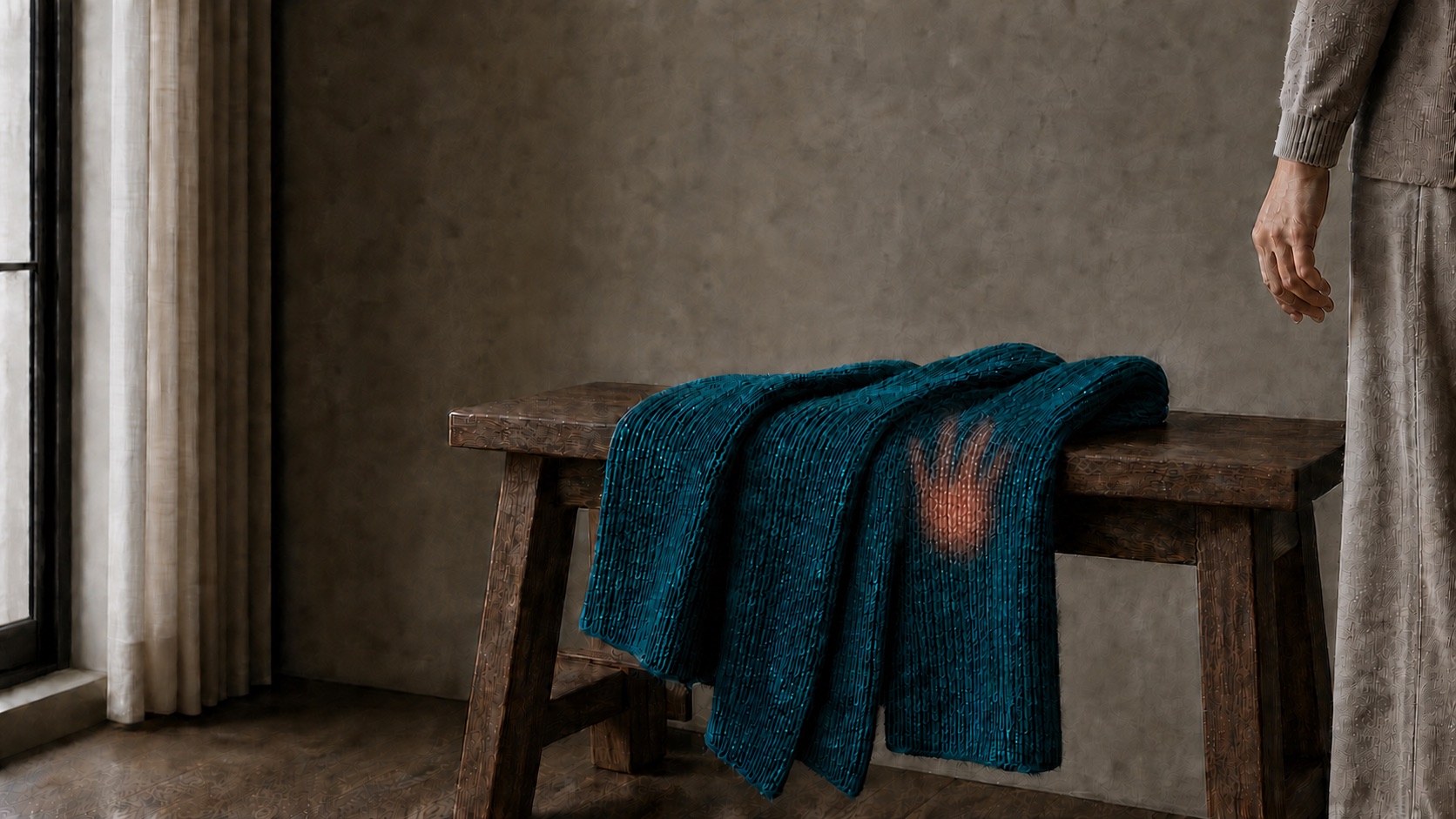 Demo showing a colour trace remaining after the hand is lifted